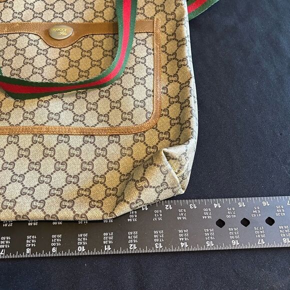 Gucci Plus Beige and Brown Tote Bag Good Vintage - Picture 11 of 13